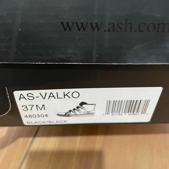 Women’s Ash Valko black leather sneakers - Picture 4 of 4
